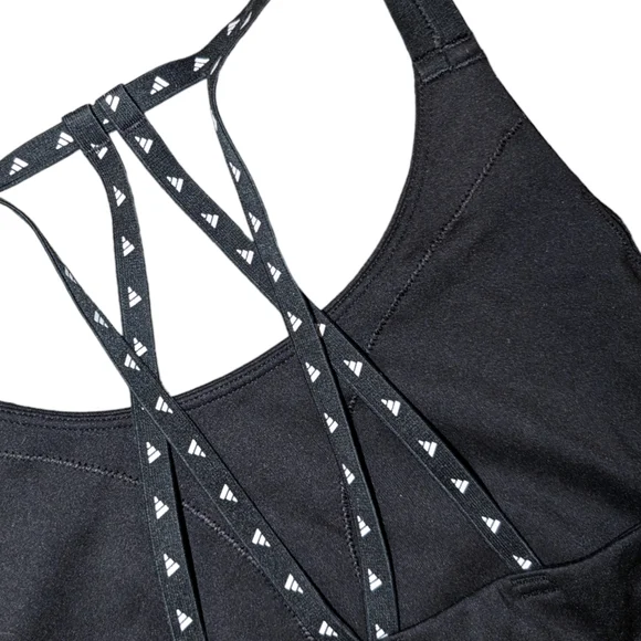 🍂 3/$15 - Adidas Black and White Strappy Sports Bra, Size L - Picture 3 of 4